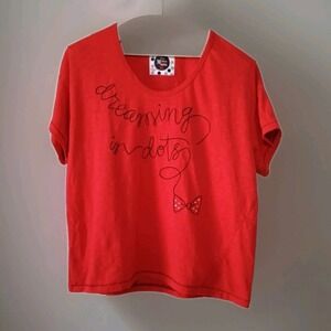 Disney Minnie Rocks The Dots‎  Women's XXL Red "Dreaming  in Dots"